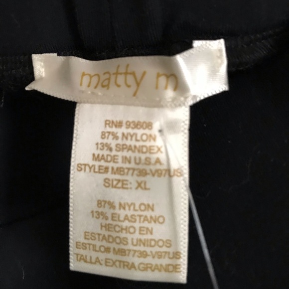 Matty M black leggings, NWT, size XL - Picture 2 of 3